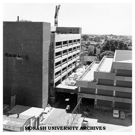 Raised view of Caulfield Institute of Technology buildings