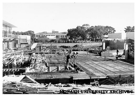 Foundations for Union building north extension