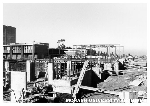 Early construction of Biology building