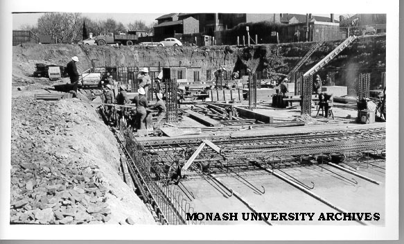 Early construction of Humanities building [?]