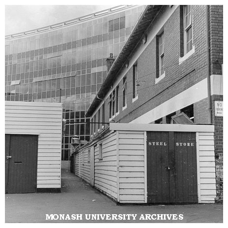 G Block, Caulfield Institute of Technology, metal fabrication and welding, garage and storeroom