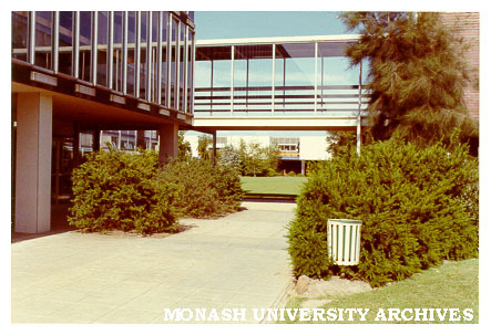 Hargrave library and Engineering courtyard