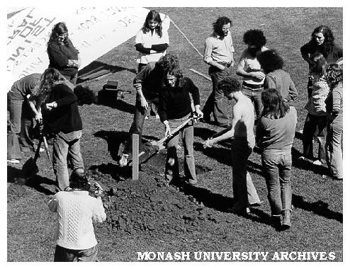 Student protesters outside University Offices