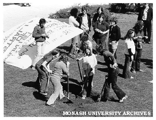 Student protesters outside University Offices