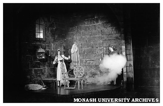 Beverley Gardiner (left) and Darrell Hilton in 'Rumpelstiltskin' as Gretchen and Rumpelstiltskin