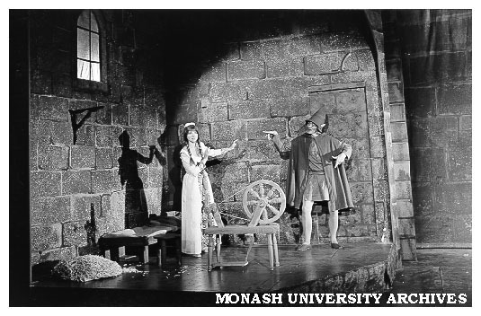 Beverley Gardiner and Darrell Hilton in 'Rumpelstiltskin' as Gretchen and Rumpelstiltskin