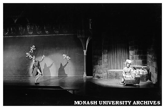 Darrell Hilton and Beverley Gardiner in 'Rumpelstiltskin' as Rumpelstiltskin and Gretchen