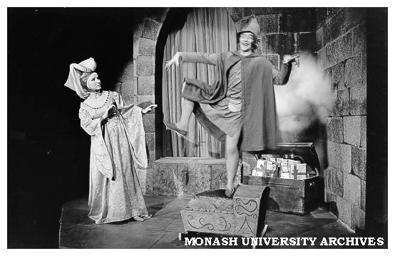 Beverley Gardiner and Darrell Hilton in 'Rumpelstiltskin' as Gretchen and Rumpelstiltskin