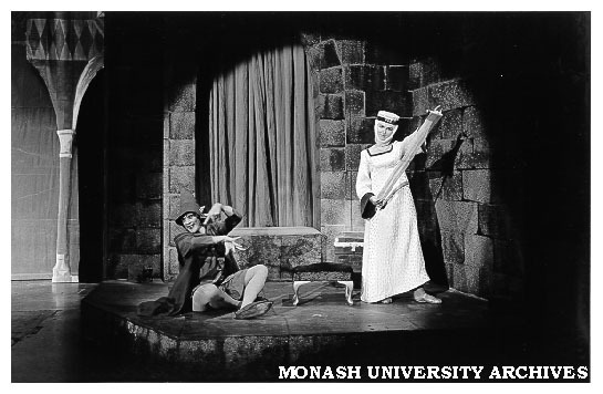 Darrell Hilton and Beverley Gardiner in 'Rumpelstiltskin' as Rumpelstiltskin and Gretchen