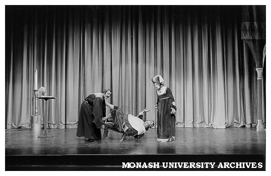 Scene from 'Rumpelstiltskin'. Laurie Lane as King Grump