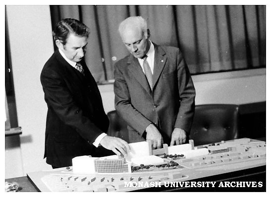 Director of CIT, H. J. Halstead with head of Buildings Branch, K. W. Raverty