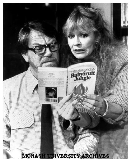 Scene from 'Educating Rita'. Peter Adams (left) as Frank and Katy Manning as Rita