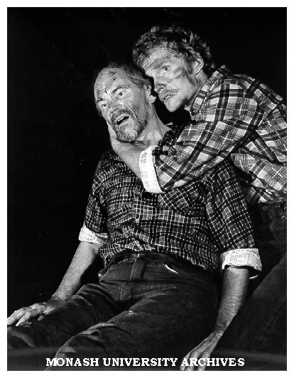 Scene from 'Cass Butcher Bunting'. Tom Lake (left) as Bunting and Burt Cooper as Butcher