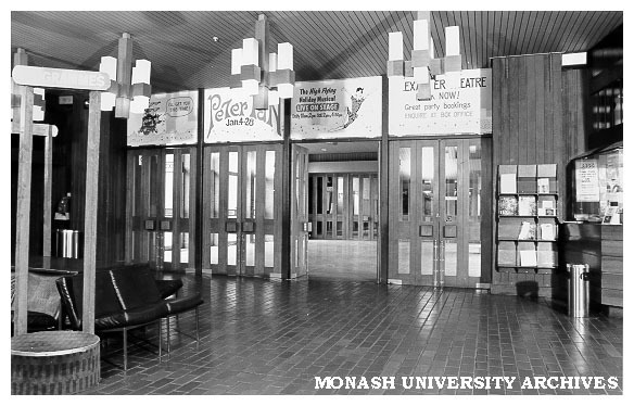 Alexander Theatre foyer advertising 'Peter Pan'