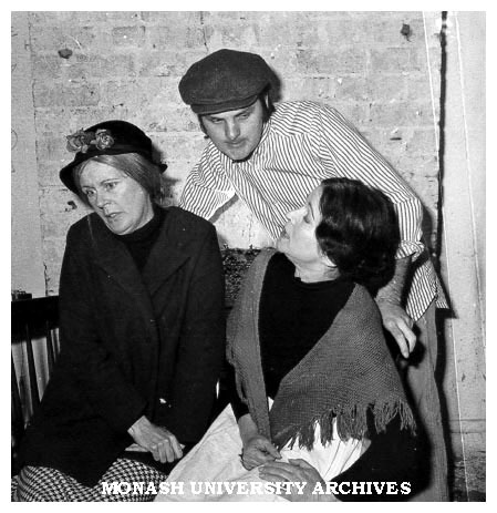 Scene from 'The Daughter-In-Law'. Marion Heathfield (left) as Mrs Purdy, Gary Gray as Joe Gascoigne and Terri Aldred as Mrs. Gascoigne