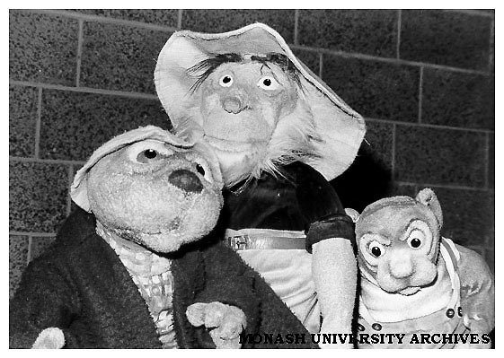 Cast of 'The Magic Pudding' by the Marionette Theatre of Australia