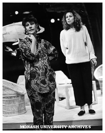 Scene from 'Nice Girls'. Jillian Murray (left) as Poppy and Jane Menelaus as Megan