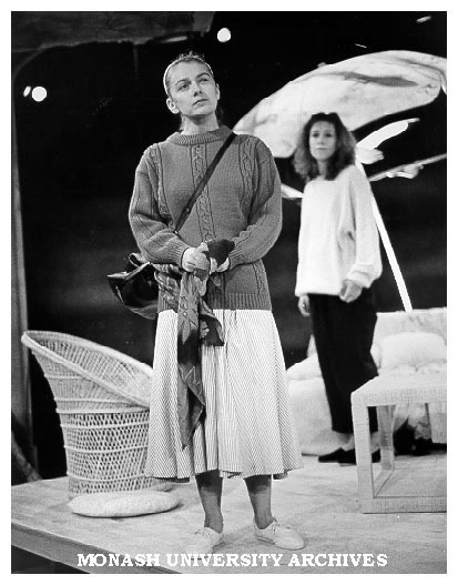 Scene from 'Nice Girls'. Melita Jurisic (left) as Lizzy and Jane Menelaus as Megan