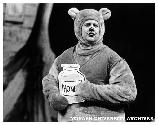 Scene from 'Winnie the Pooh' with D. J. Foster as Winnie the Pooh