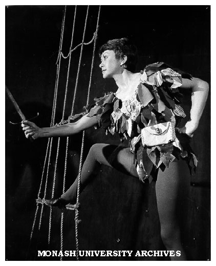 Scene from 'Peter Pan' with Beverley Gardiner as Peter Pan