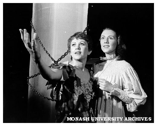 Scene from 'Peter Pan' with Beverley Gardiner (left) as Peter