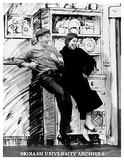 Scene from 'Puckoon'. Terry Norris and Marion Heathfield