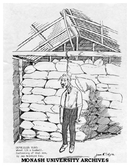 Cartoon 'Depression Years', by J. McIntyre