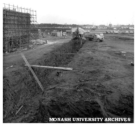 Senior Physics building first construction work