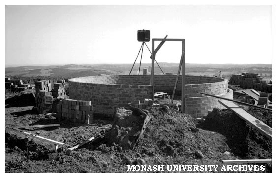 Monash Observatory construction at Mt Burnett