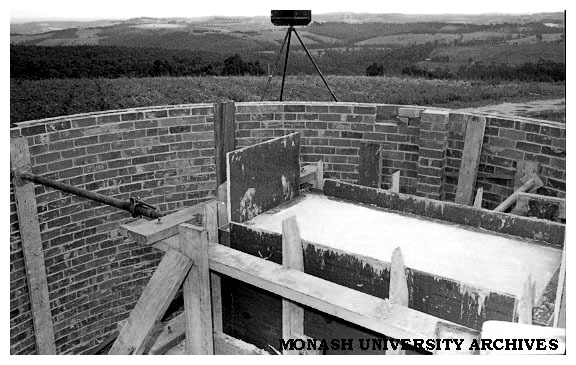 Monash Observatory construction at Mt. Burnett