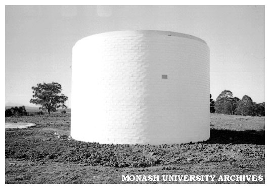 Monash Observatory at Mt. Burnett without dome during construction