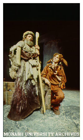 'King Lear' and the Fool (Alexander Theatre). Reg Evans as King Lear and Joe Bolza as the Fool