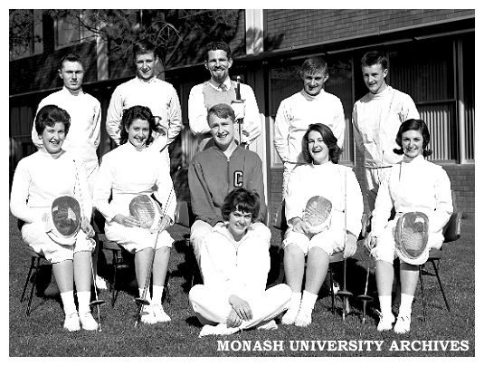 Fencing Team with Gordon Troup (back row, middle)