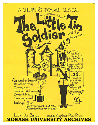 Poster for performance of 'The Little Tin Soldier'