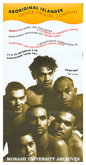 Poster for Aboriginal Islander Dance Theatre Company