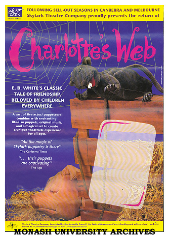 Poster for performance of 'Charlotte's Web'