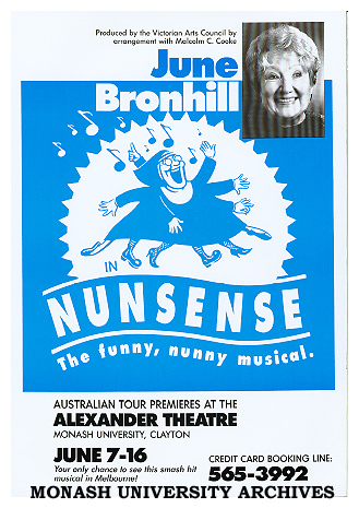 Poster for performance of 'Nunsense'