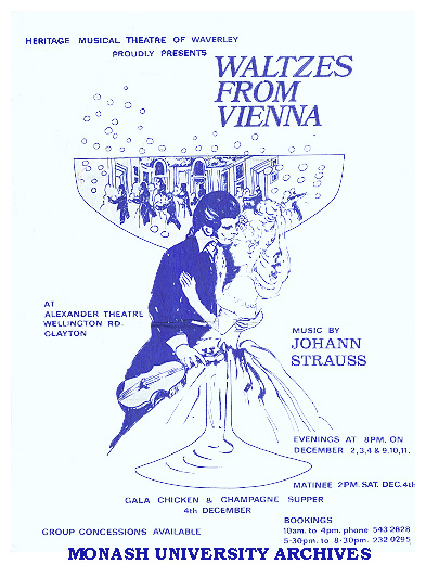 Poster for performance of 'Waltzes from Vienna'