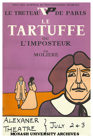 Poster for performance of 'Le Tartuffe'