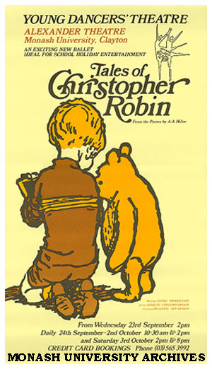 Poster for performance of 'Tales of Christopher Robin'