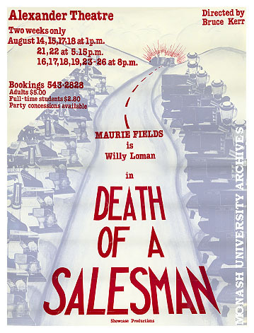 Poster for performance of 'Death of a Saleman'
