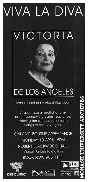 Flyer for Victoria De Los Angeles