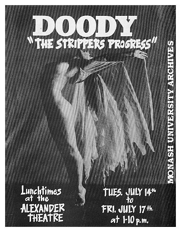 Flyer for 'Doody - The Strippers Progress'