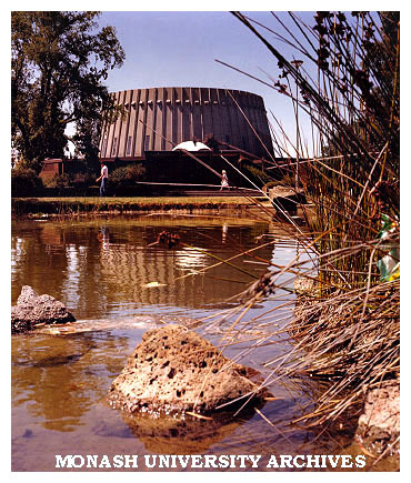 Religious Centre with pond in foreground