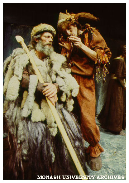 'King Lear' and the Fool (Alexander Theatre). Reg Evans as King Lear and Joe Bolza as the Fool