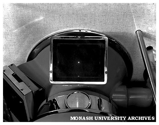 Electron microscope 'beam spot'