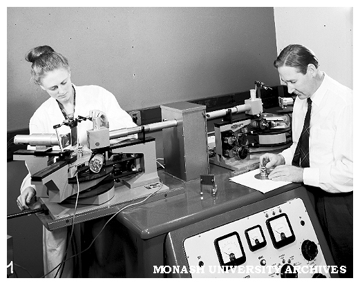 Dr Alex McLaren (right) with lang camera