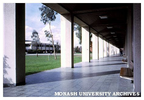 Union building and forum from Menzies building walkway