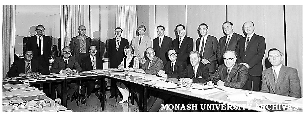 Professor Street (seated, second left) at Australian Institute of Physics Council meeting