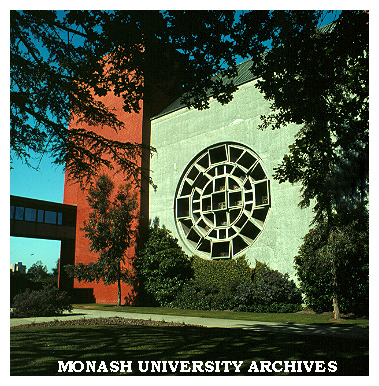 Lindesay Clark window by Leonard French, Robert Blackwood Hall